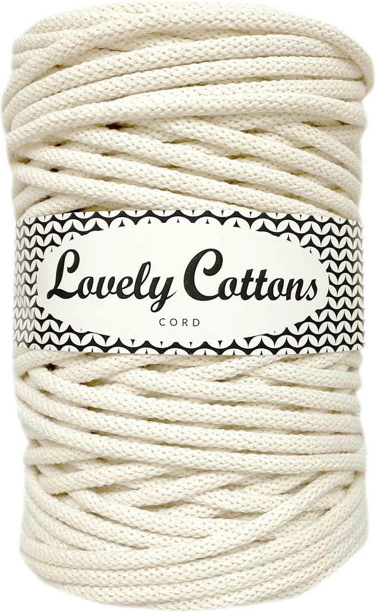 macrame koord lovely cottons 5mm naturel macrame touw