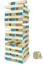BS Toys Grote Toren Spel - Toren Bouwen speelgoed - XXL Outdoor spel - Balanstoren - Stapeltoren - Stapelspel - Vallende toren - Spelletjes voor kinderen - Buiten speelgoed Tuin - Buitenspel - Buiten Spellen - Kinderspeelgoed vanaf 3 Jaar