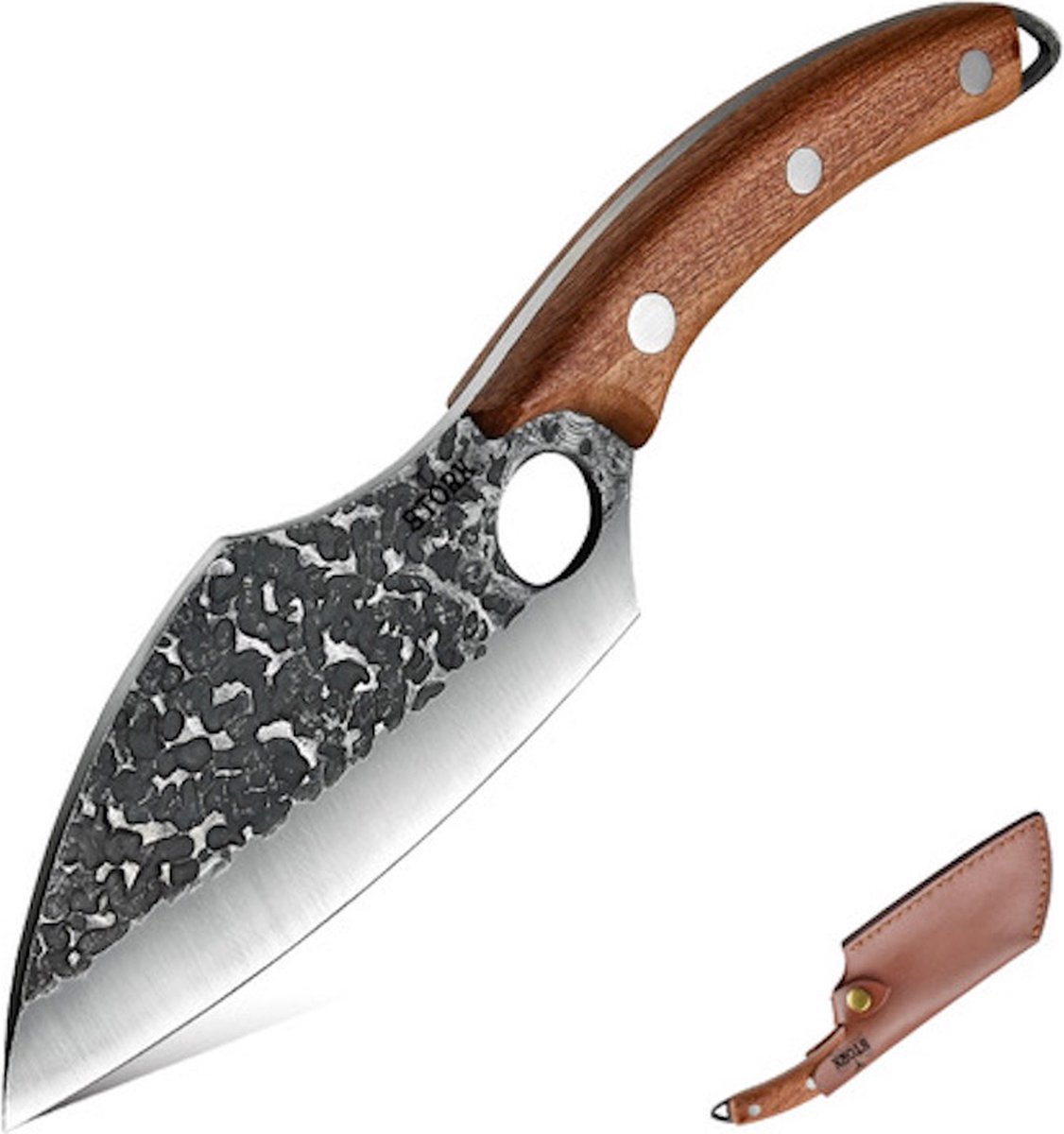 Koksmes - BBQ Mes - Slagersmes - Keukenmes - Handmade - Chef Knife - Mes - Mannen - Koken - Carbon Staal - Stoer - Handgemaakt - Koksmes - CADEAU TIP