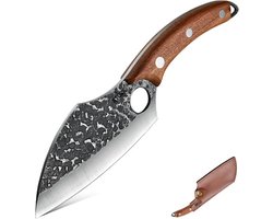 Koksmes - BBQ Mes - Slagersmes - Keukenmes - Handmade - Chef Knife - Mes - Mannen - Koken - Carbon Staal - Stoer - Handgemaakt - Koksmes - CADEAU TIP
