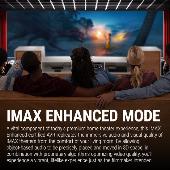 Onkyo TX-NR6100 Black AV-receiver | 7.2 | DAB+ , FM , internetradio | Bluetooth | Wi-Fi | Multiroom | Works with Sonos | DTS Play-Fi | AirPlay 2 | Chromecast | Streaming Services | 8K | HDMI 2.1 | Klipsch Optimize Mode | THX Select — afbeelding 4