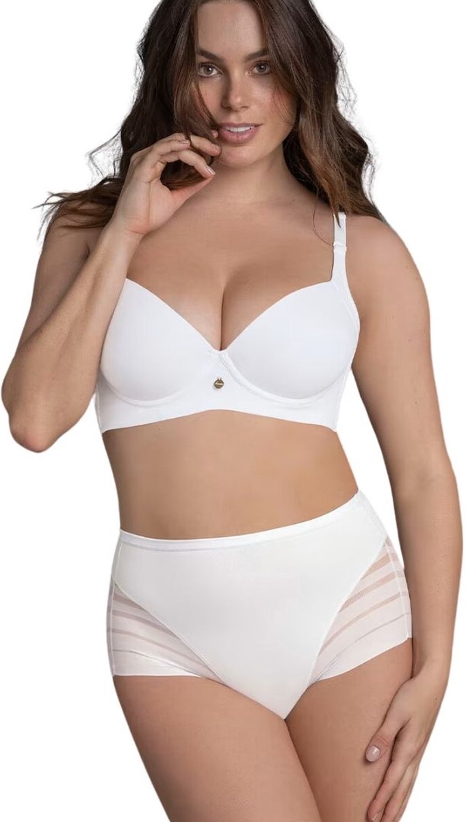 Lace Stripe Undetectable Slip | White