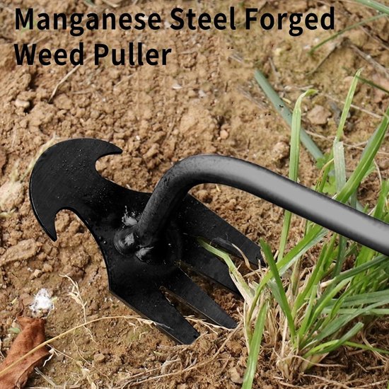 Mrs. Jones 2 stuks handonkruidsteker met steel 40 cm onkruidverwijderaar - tuingereedschap handmatige onkruidverwijderaar met handschoenen . — afbeelding 4
