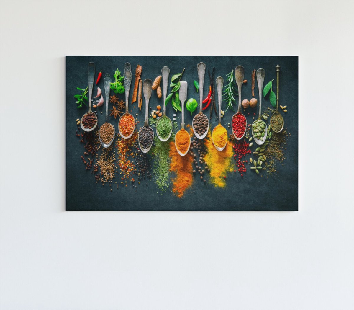 Canvas Schilderij - Kruiden - Specerijen - 120x80x2 cm