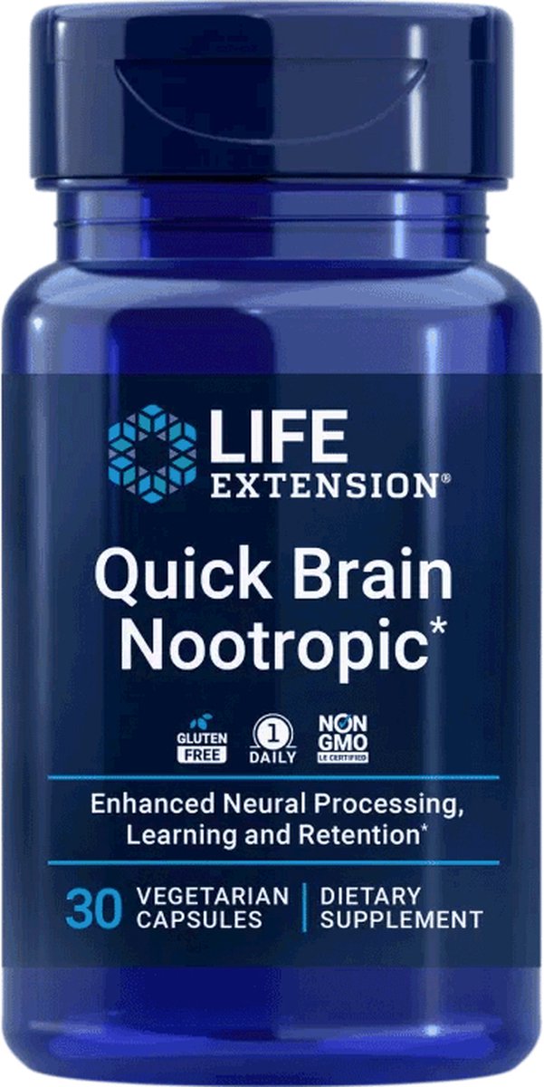 Goedkoopste Life Extension - Quick Brain Nootropic - 30 Capsules - Nootropic Formule - Voedingssupplementen