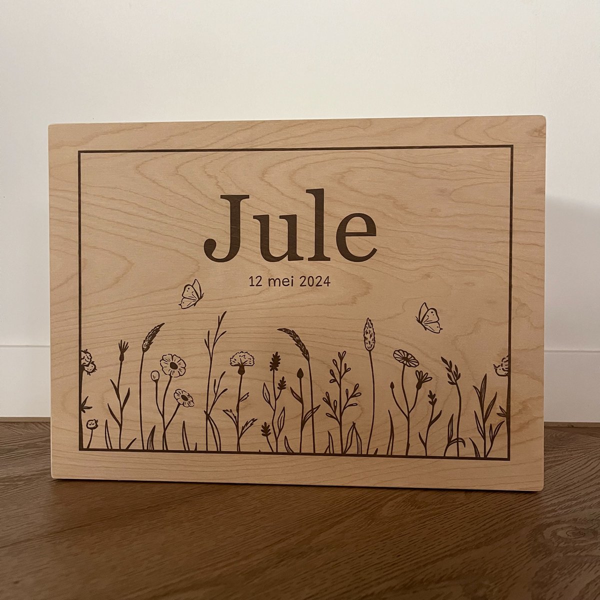 Memorybox bloemen groot - Herinneringsdoos - Kraamcadeau - Cadeau baby - Memory box - Babyshower - Memorybox Hoog 40x29.8x23cm