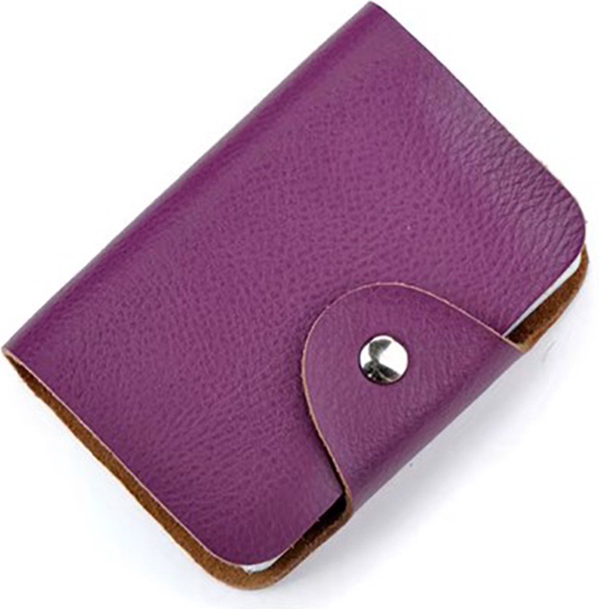 Actie4you® - Pasjeshouder Voor 24 Pasjes - Creditcardhouder - Pasjes Houder – Koeien Leer – Unisex - Compact en Duurzaam - Paars