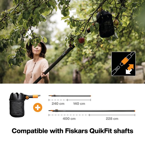 Fiskars Quikfit Telescoopsteel - 240cm - Tuingereedschap - 140 t/m 240 cm - Lichtgewicht Aluminium - 1000666