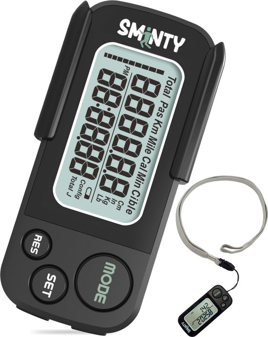 Tracker De Pas Podometre Sminty® Podomètre Pocket Zwart – Tracker