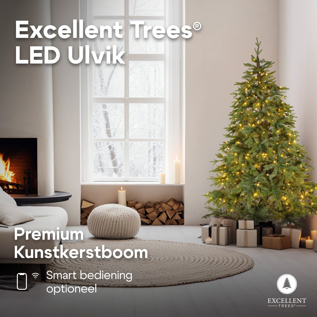 Excellent Trees® LED Ulvik 210 cm - Premium Kerstboom met 460 lampjes ⌀140cm - 210cm – foto 3