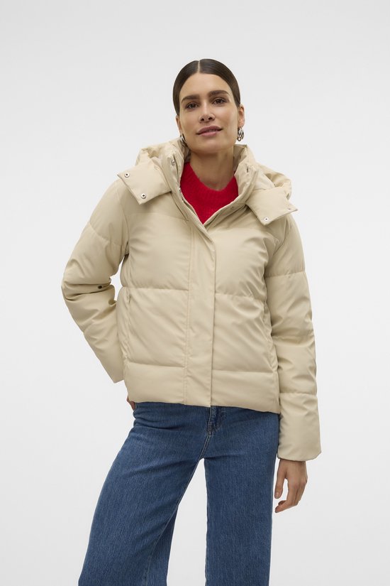 Veste Vero Moda Vmgretakylie Veste enduite courte No 10311315 Avoine Femme Taille - XL
