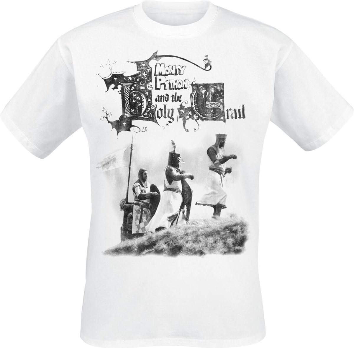 Monty Python Holy Grail Knight Riders Heren T-shirt - wit - S