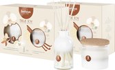 Bol.com Bolsius - 2 x Giftset - Geurstokjes & Geurglas - True Joy - Vanilla Delight aanbieding