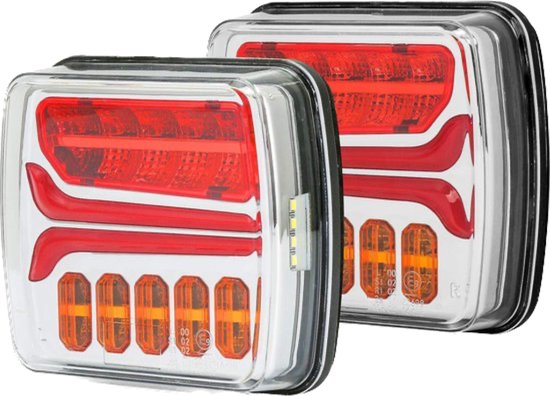 Joonnair 4x Zijmarkeringslichten - Dubbelzijdig Wit/Rood LED, Waterdicht - Voor Aanhanger, Vrachtwagen, Caravan