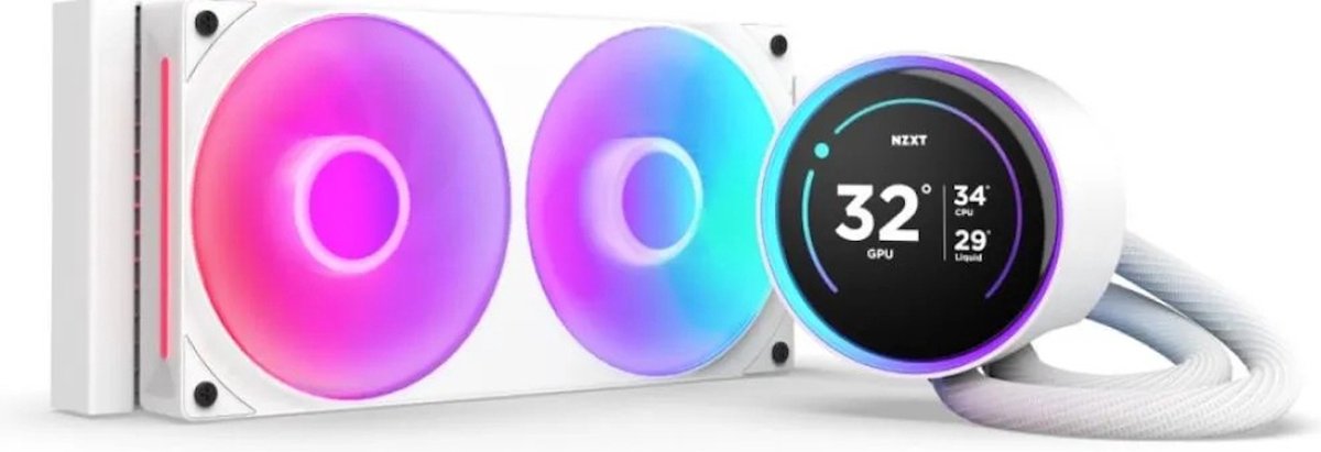 Nzxt Kraken Elite 240 Rgb 2024 White - Vloeistof-Koelsysteem Processor Afmeting koeler
