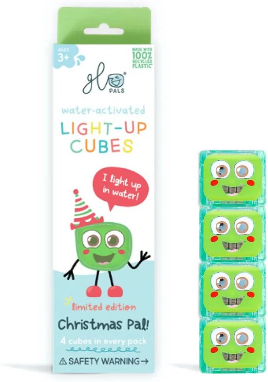 Glo Pals Christmas Set - Light up cubes - Character + light up cubes - Limited edition van Glo Pals — afbeelding 4
