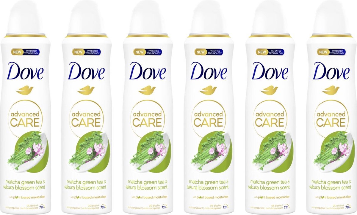 Dove Matcha & Sakura Anti-transpirant Deodorant - 6 x 150 ml - Voordeelverpakking