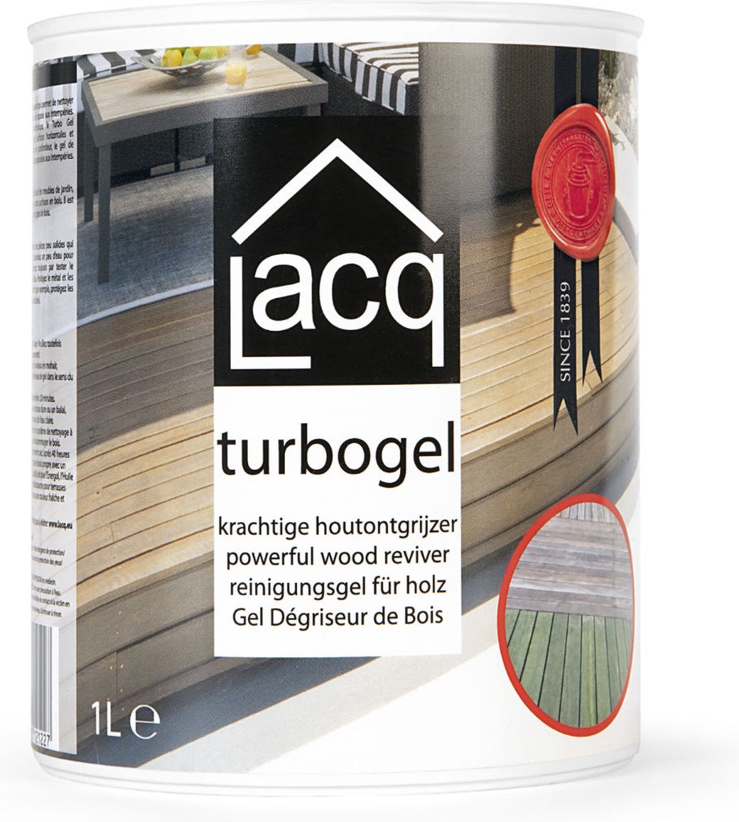 Lacq - Turbogel - Hout Ontgrijzer - 1 Liter