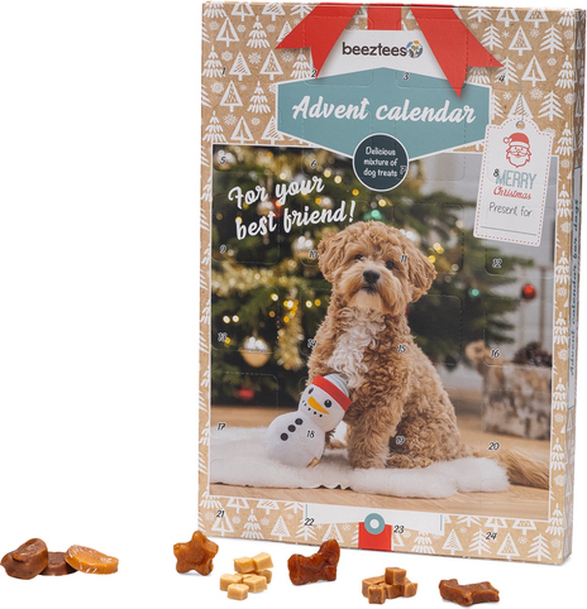 Beeztees Kerst Adventskalender Paw - Hondensnack