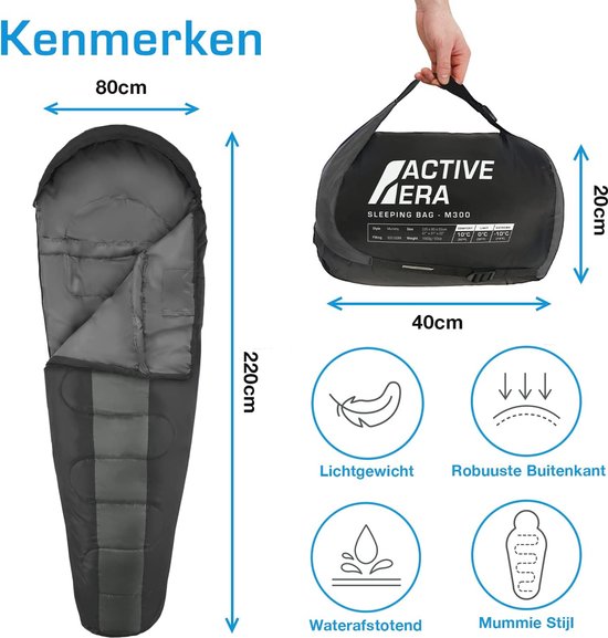 Premium Mummieslaapzak voor Outdoor Camping - Ideaal voor 3-4 Seizoenen van premium — afbeelding 2