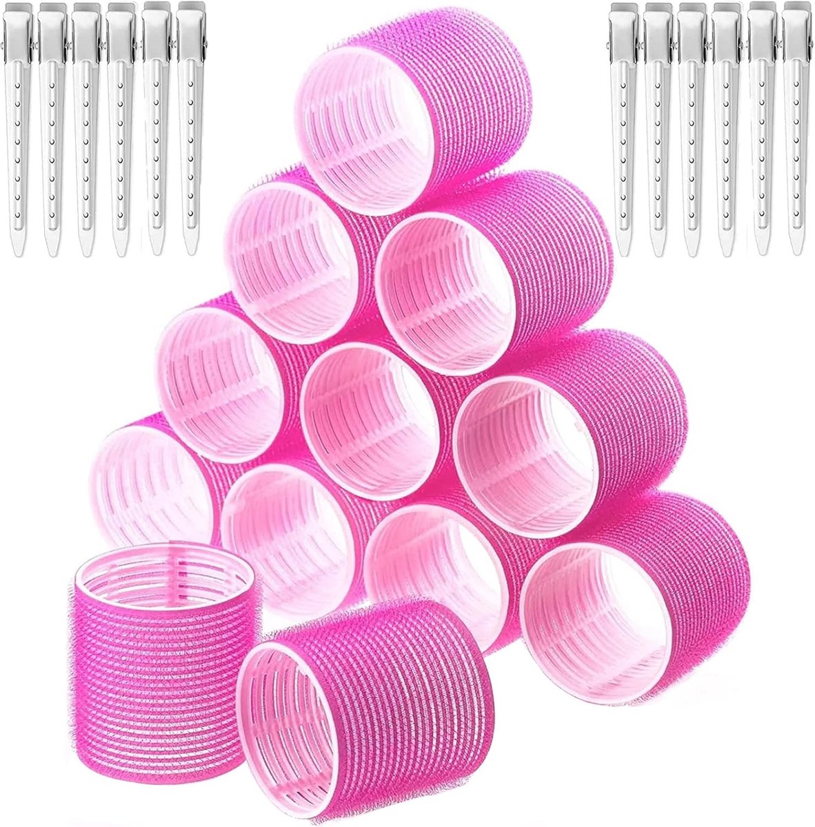 Set van 24 Zelfklevende Haarrollers voor Grote Krullen - Perfecte Krullen zonder Hitte