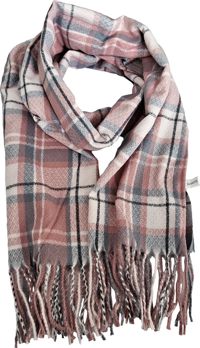 SUNMOOL Sjaal - Scarf - Warme Sjaal - 180x70cm - Roze