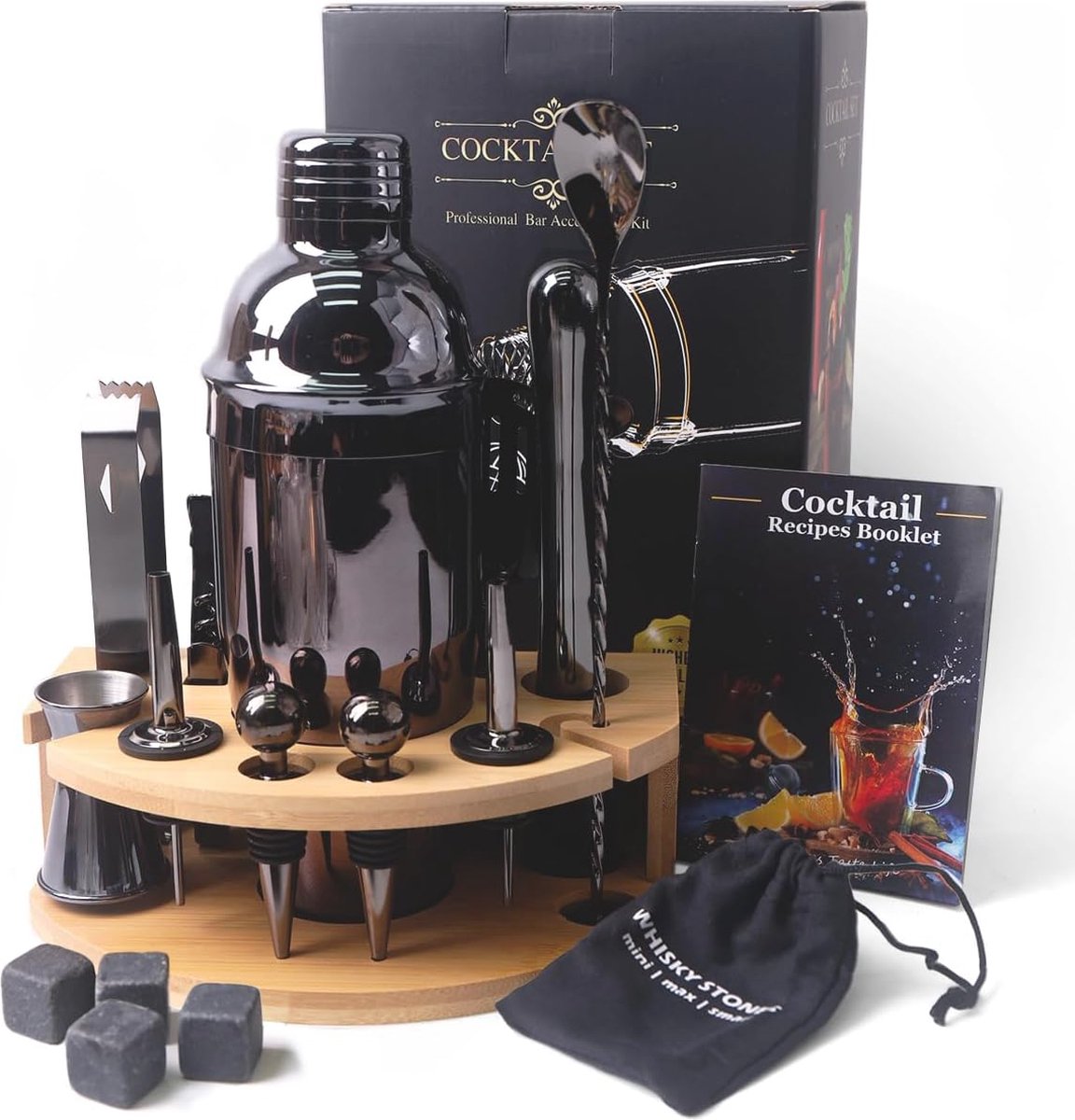 16-delige cocktailshakerset met accessoires voor het maken van cocktails
