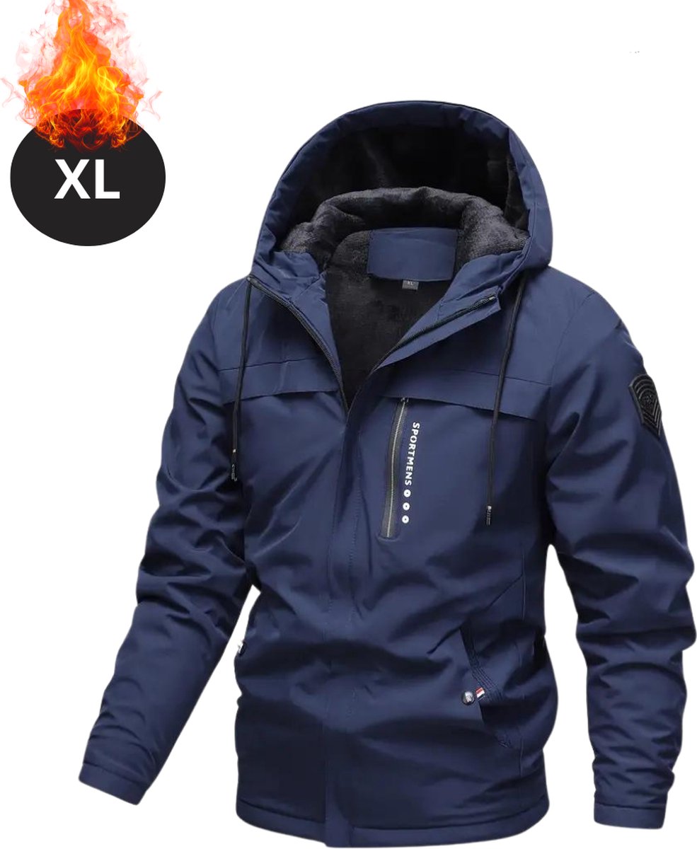 Bovista Windjas Voor Heren Parka Lente & Herfst Jas Volwassen Windjack Windbreaker Buiten Blauw