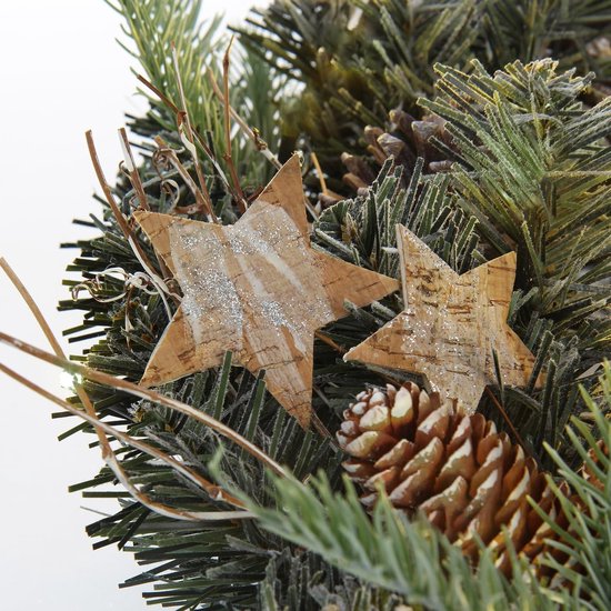 Vandans kerstkrans | groen met bevroren details & dennenappels | 60cm
