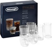 Delonghi Hot&Cold collectie, Set van 2 cappuccino, 2 cold brew, 2 thermische dubbelwandige glazen