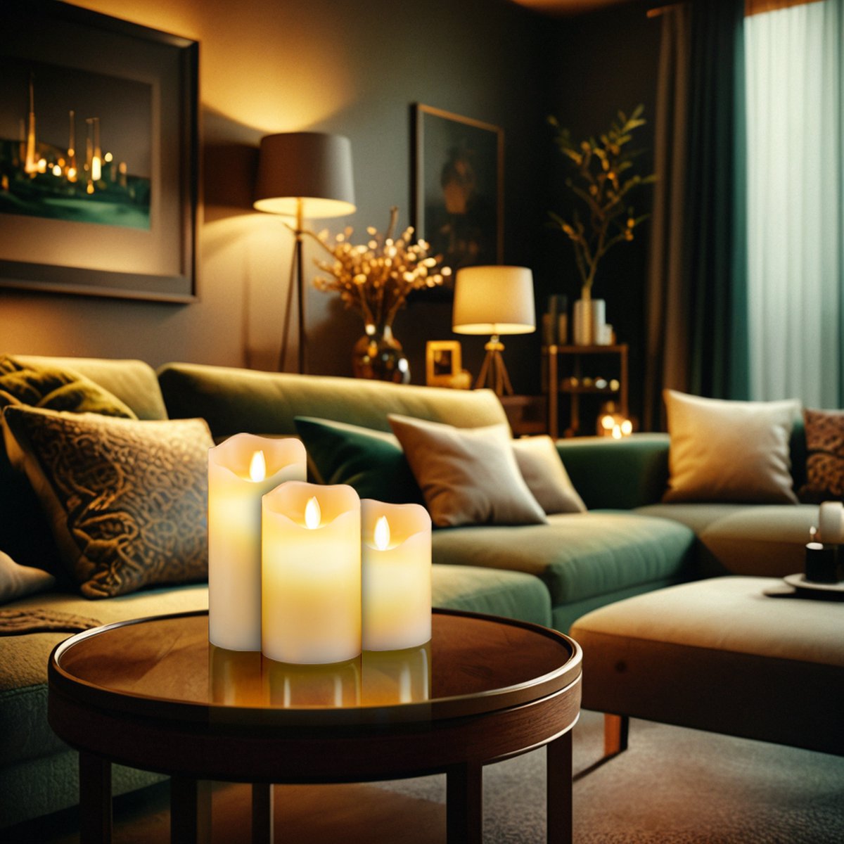 Aurae Led Kaarsen met Bewegende Vlam - 3x - Echte Wax - Afstandsbediening - 250+ Branduren - op Batterijen - Flikkerende Vlam - Timer - Kerst Kaarsen — cadeau in Wonen & Interieur - foto 3