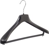 De Kledinghanger Gigant - Cintre pour Costumes - Cintre pour Vestes - Adultes - HZ42 - 50 Pièces - Plastique - Zwart - Modèle Courbé - Extension d'Épaule 4,8 cm - Barre pour Pantalon - 42 cm - Cintre - Cintre - Série HZ (HZ42/B_00/50)