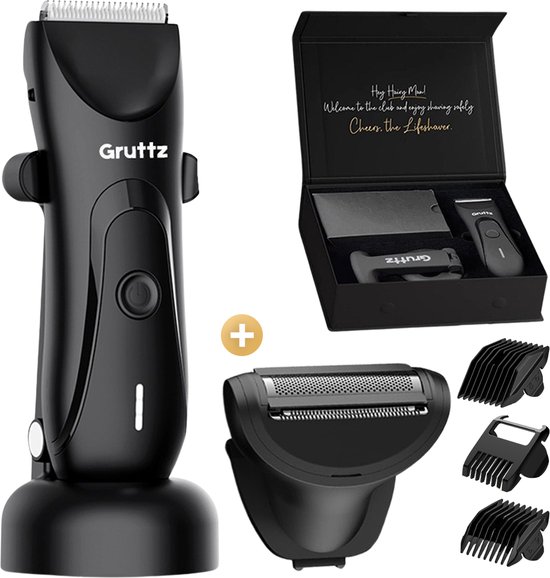 Gruttz Bodygroomer Mannen v3 PRO - Body Trimmer & Shaver - Gemaakt voor Schaamstreek - Inclusief Travelbag