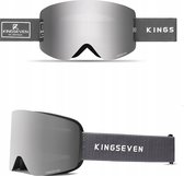 KingSeven - Randloze Unisex Skibril met UV400 en Polarisatiefilter - Grijs - Model Z293