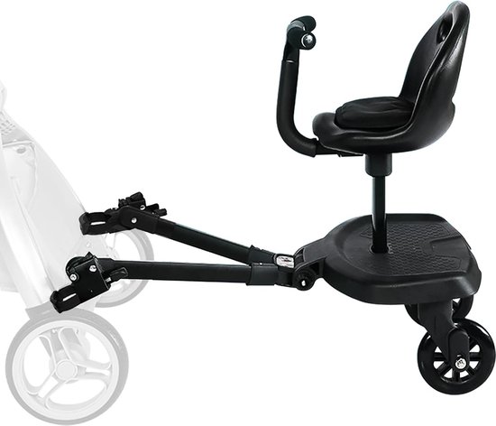 BugyKido Buggyboard met vergrote zitting, treeplank voor kinderwagen
