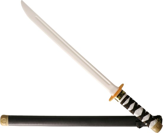 Atosa Zwaard voor een Ninja - zwart - verkleed speelgoed - 60 cm - kunststof - wapens - kind/adults - Carnaval - zwaarden