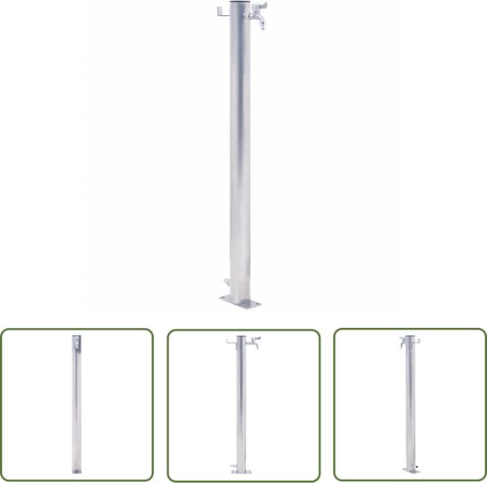 vidaXL Tuinwaterzuil - Waterzuil - Waterzuil rond 80 cm roestvrij staal - Irrigatiedraad - Sproeiinstallatie - Roestvaststaal