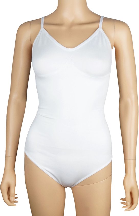 J&C Corrigerende dames body stringmodel 90055 van J&C met verstelbare bandjes Wit - maat L/XL