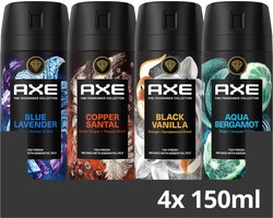 AXE Fine Fragrance Collection set - Deodorant Bodyspray Mix - 4 stuks - Voordeelverpakking