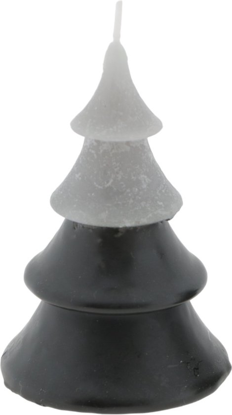 Home Society - Kerstboom kaarsjes - Duo Layer - Zwart - Grijs - L - Doos 12 stuks