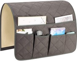 bed en bank organizer - Opbergen - Opbergzak - Bedopberger - Bankopberger - Bed opbergzak - Bedside Pocket Opbergzak Grijs - Tijdschriftenhouder - Sofa Stoel Bank - Armsteun Organizer - 50*90cm