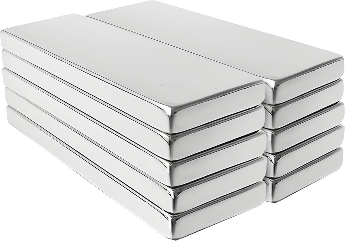 Extreem Sterke Neodymium Magneten - 10 Stuks, 10x5 mm - Ideaal voor DIY, Magneten voor Glazen Plaat, Borden en Koelkasten