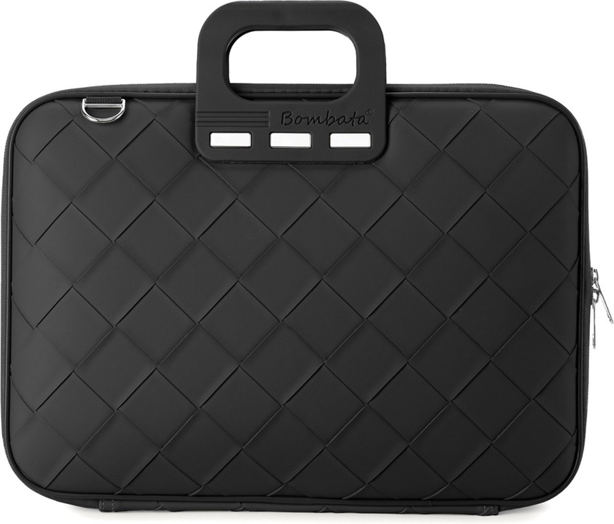 Bombata Intrecciato 15 / 16 inch Laptoptas Unisex - Vlechtpatroon - Zwart