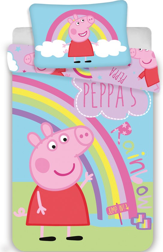 Foto: Peppa pig baby dekbedovertrek 100 x 135 cm 40 x 60 cm katoen