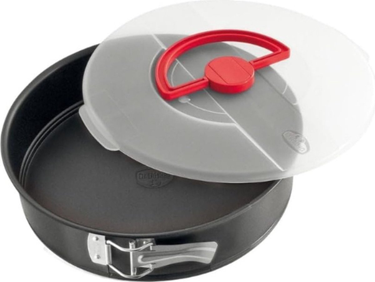 Dr. Oetker® Springvorm - Springvorm Met Anti-aanbaktechnologie - Springvorm Met Transportdeksel - Springvorm 26 cm Diameter - Springvorm Met Accessorie - Bakvorm Ronde - Springvorm Zwart