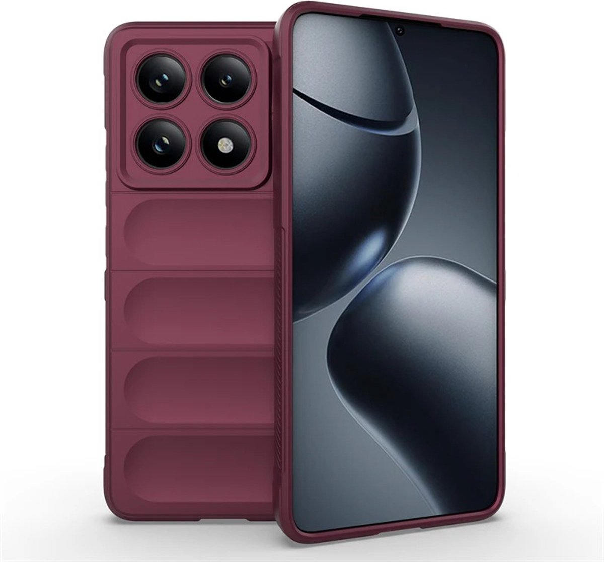 MobyDefend Hoesje - Geschikt voor Xiaomi 14T Pro - TPU Gripcase - Paars