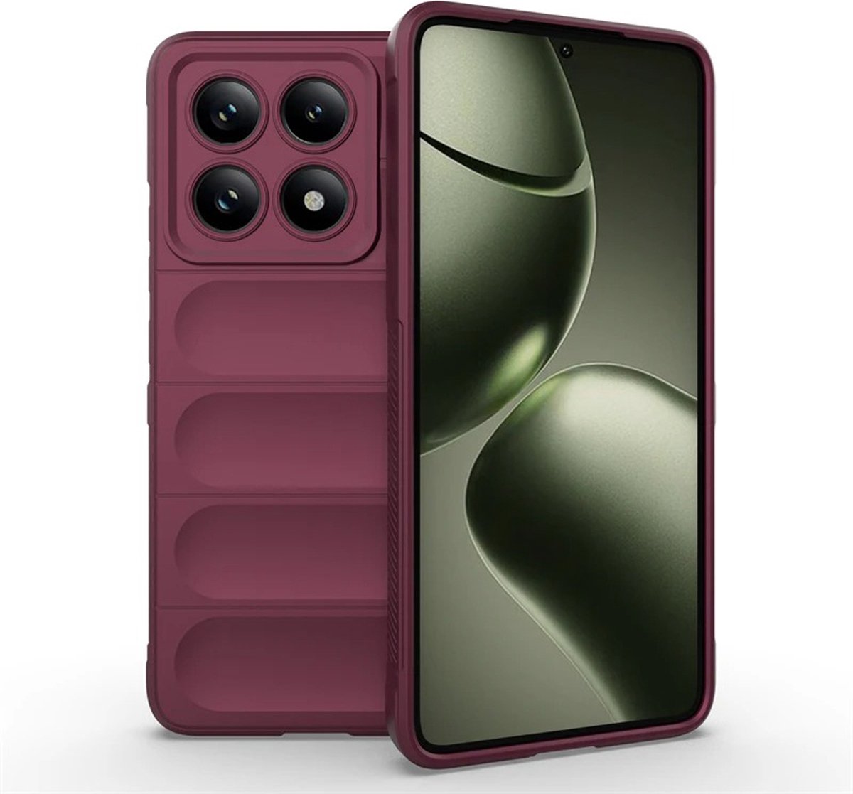 MobyDefend Hoesje - Geschikt voor Xiaomi 14T - TPU Gripcase - Paars