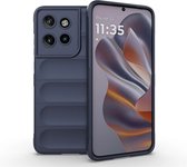 MobyDefend Hoesje - Geschikt voor Motorola Edge 50 Neo / Edge 60 Neo - TPU Gripcase - Blauw
