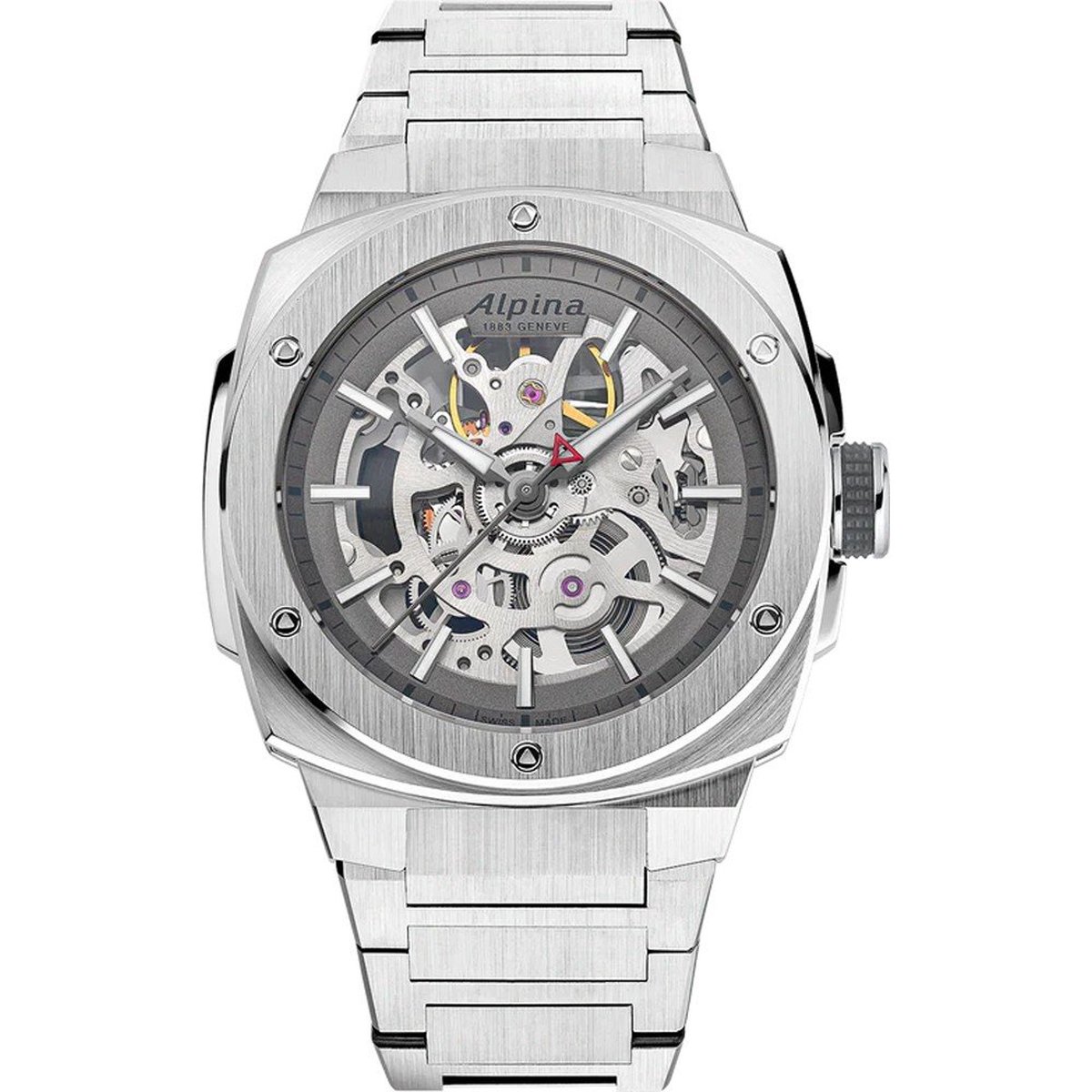 Alpina Alpiner Extreme Skeleton AL-520GSKT3AE6B Horloge - Staal - Zilverkleurig - Ø 40 mm