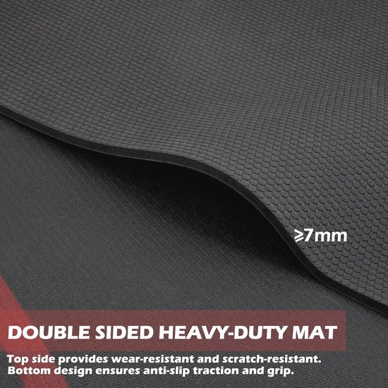 Extra grote yogamat 7 mm - antislip trainingsmat voor thuistraining, geschikt voor cardio en gewichtheffen — afbeelding 3